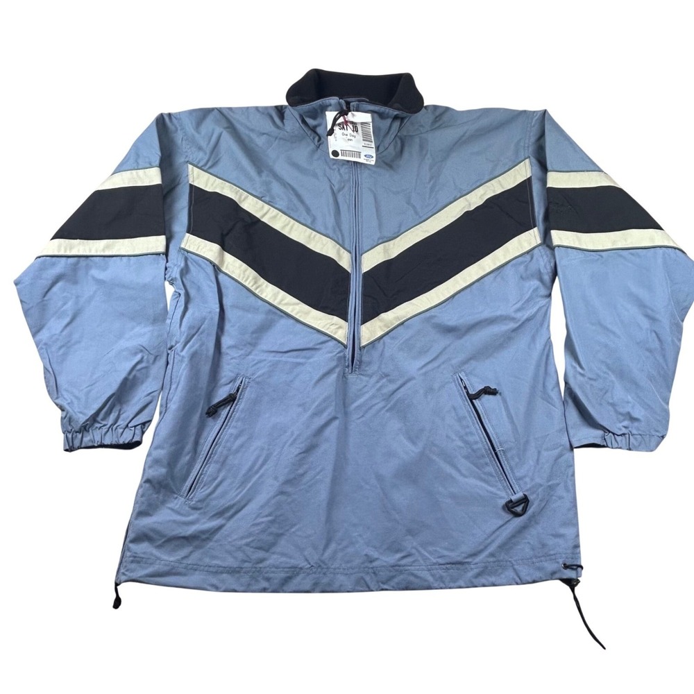 Vintage Body Glove Half Zip Windbreaker Jacket‎ Blue Colorblock Waterproof XL